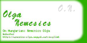 olga nemcsics business card